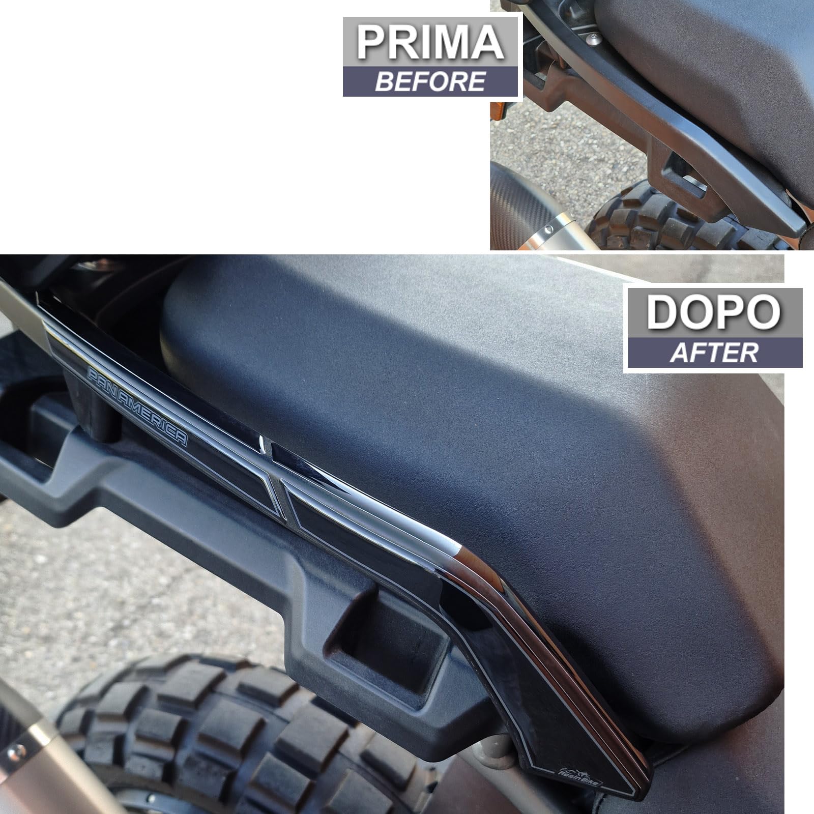 Resin Bike Aufkleber-Set Für Harley Davidson Pan America (2020-2025) – 3D-Harz-Kleber Zum Schutz & Dekorieren, Made In Italy