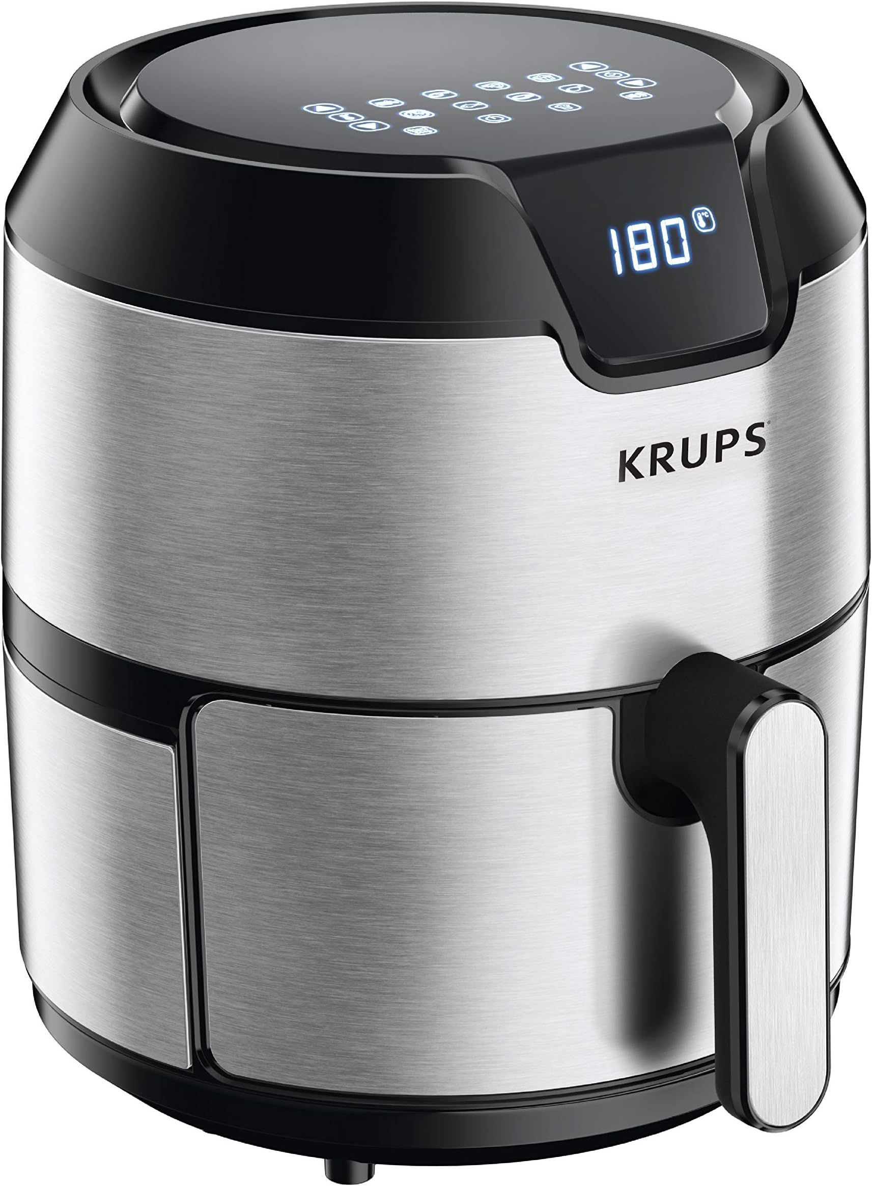 KRUPS 1510001480 EY401 4.2L Digital XL Air Fryer, 8 presets, Dishwasher Safe, Removable Basket, Stainless Steel, 4.2 L,