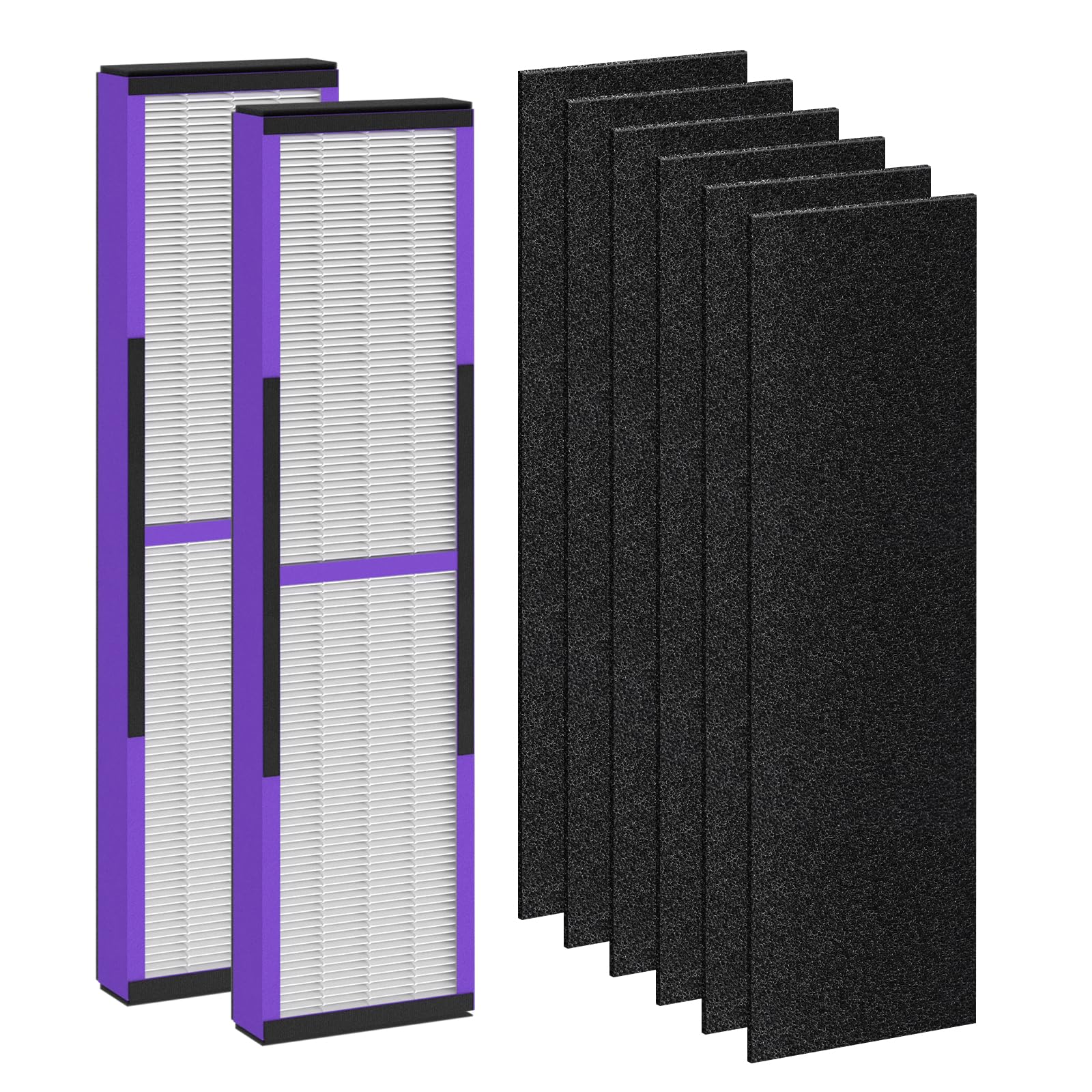 Paquete de 2 filtros HEPA FLT4825 True B de repuesto compatibles con los modelos G-Guardian AC4825 AC4850PT AC4900CA AC4820 PureGuardian AP2200CA Plus 6 filtros de carbono, morado
