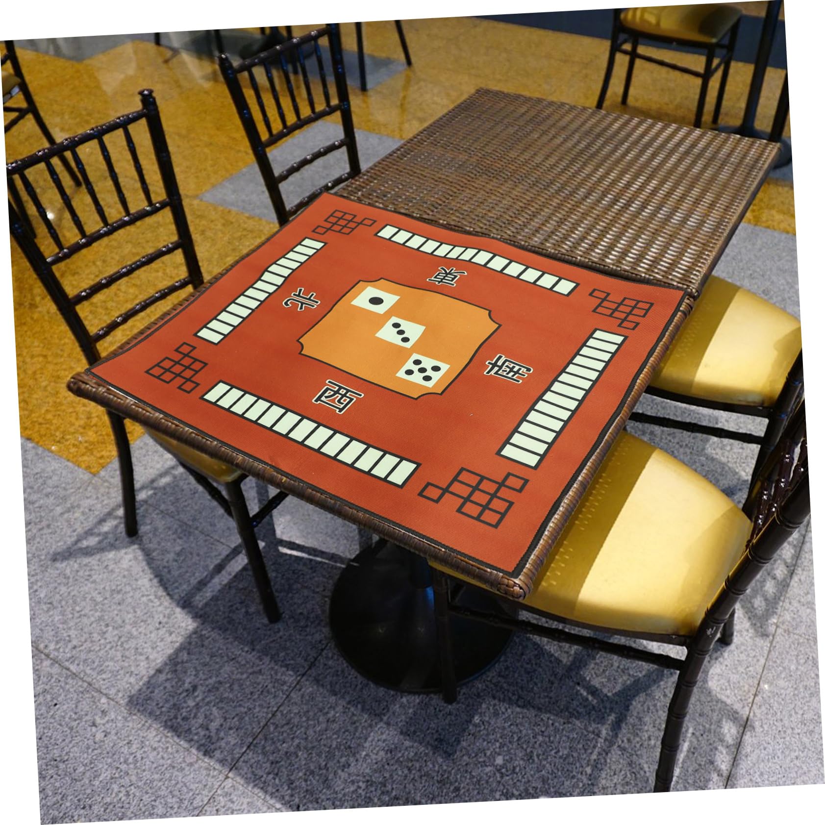 TOYANDONA Tapete para Mesa Multijuegos Cuadrado, Funda Antideslizante y Acolchada para Juego de Dominó y Mahjong, Protección Duradera Fieltro Grueso, Adecuado para Partidas Silenciosas