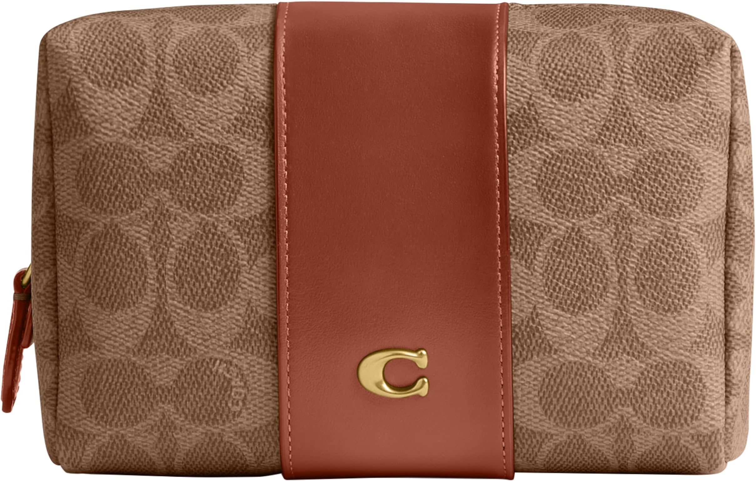 Coach Women's Essential Cosmetic Pouch, Tan Caramel, One Size