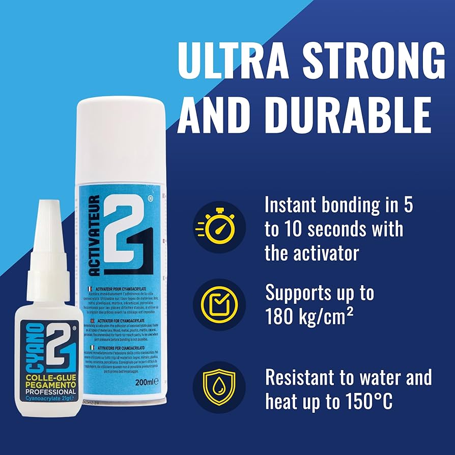 Super Attack Colla Extra Forte 100g + Attivatore 400ml - Bicomponente Per Legno, Metallo, Tessuti, Impermeabile - Foto 6