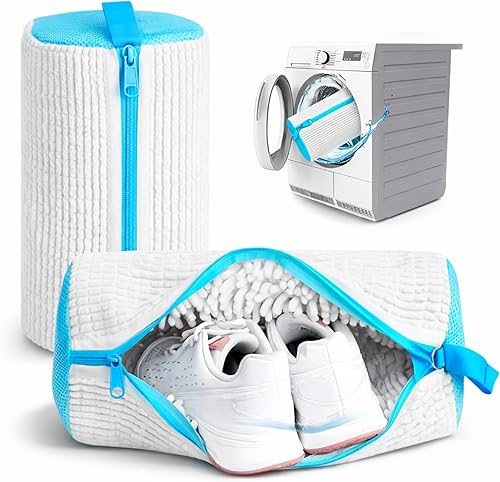 Bolsa para zapatos de lavandería – Bolsa de lavado de zapatos – Bolsa de zapatos de lavandería para lavadora y secadora para todos los tipos y Blanco