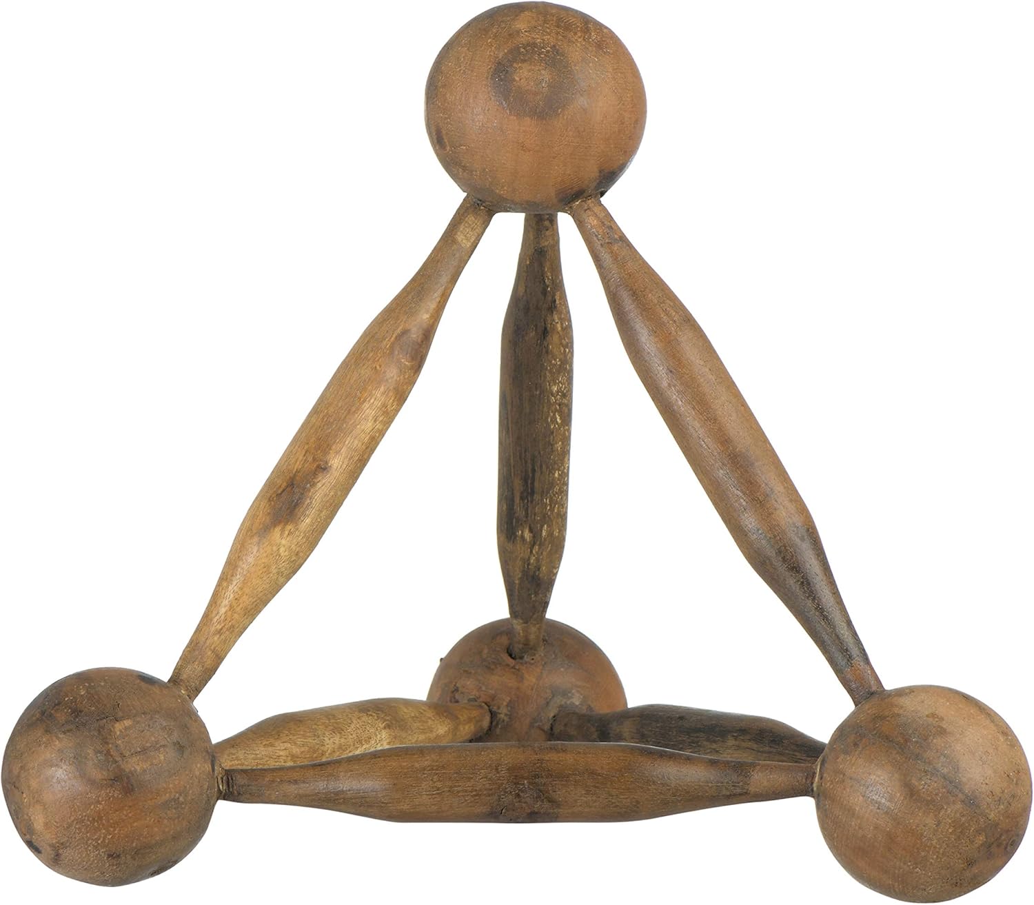 Creative Co-Op Reclaimed Wood, Obelisk Shaped Décor Rolling Pin, Natural