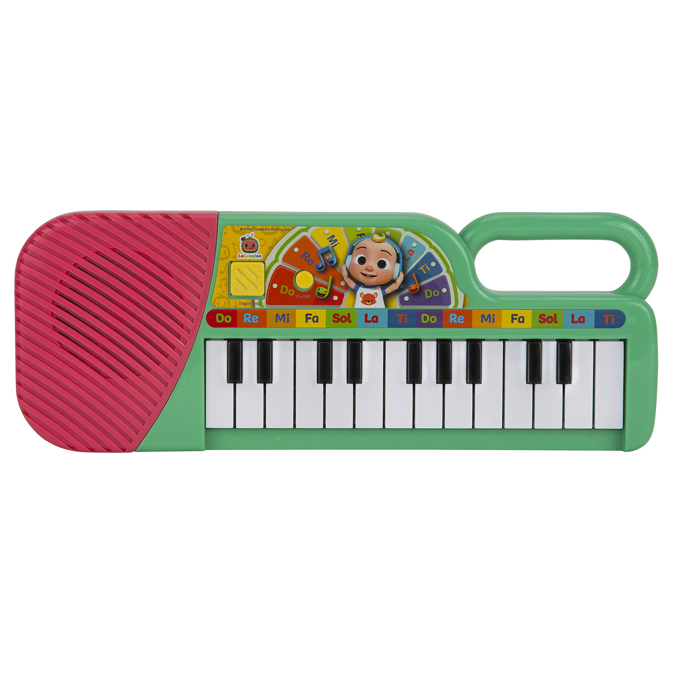 CoComelon Official First Act Musical Keyboard, 23 Keys; Music and ABC Songs Pre-Recorded, Educational Music Toys, Carry N’ Go Handle