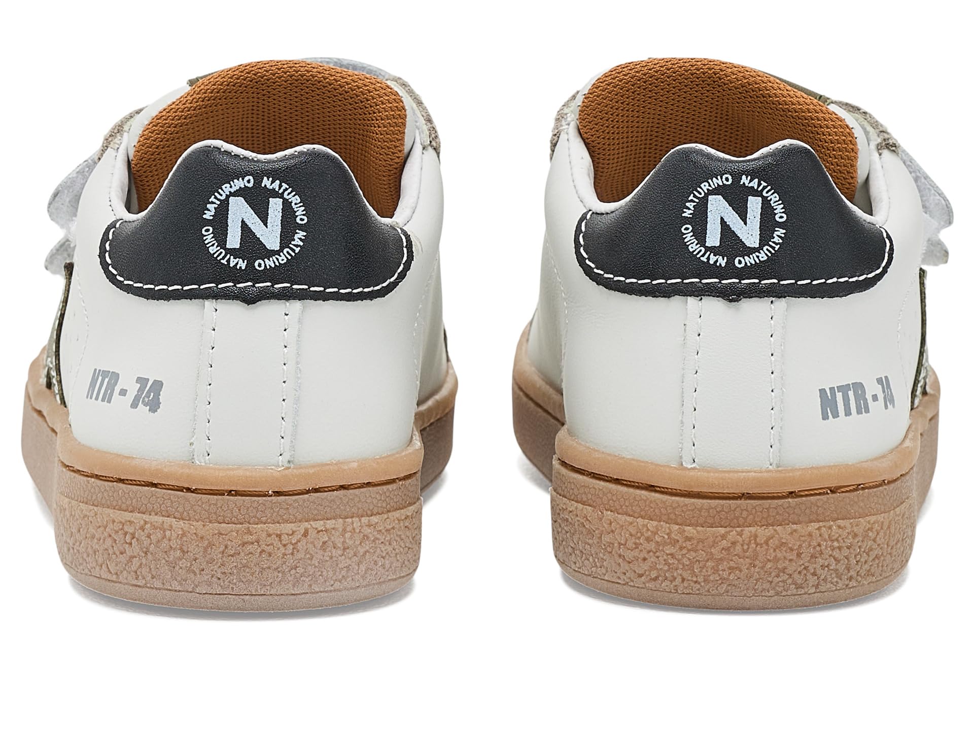 Naturino PINN VL. Calf/Suede White-Taupe-Militar