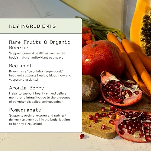 Vista 3 de Amy Myers MD Organic Reds Superfood Powder - Apoya la energía celular, la circulación y la defensa antioxidante, raíz de remolacha, aronia