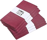 Vista 1 de Juego de 6 servilletas de lino de algodón lavable natural, rústico, suave, cómodo y reutilizable, para celebración de bodas y decoración de fiestas