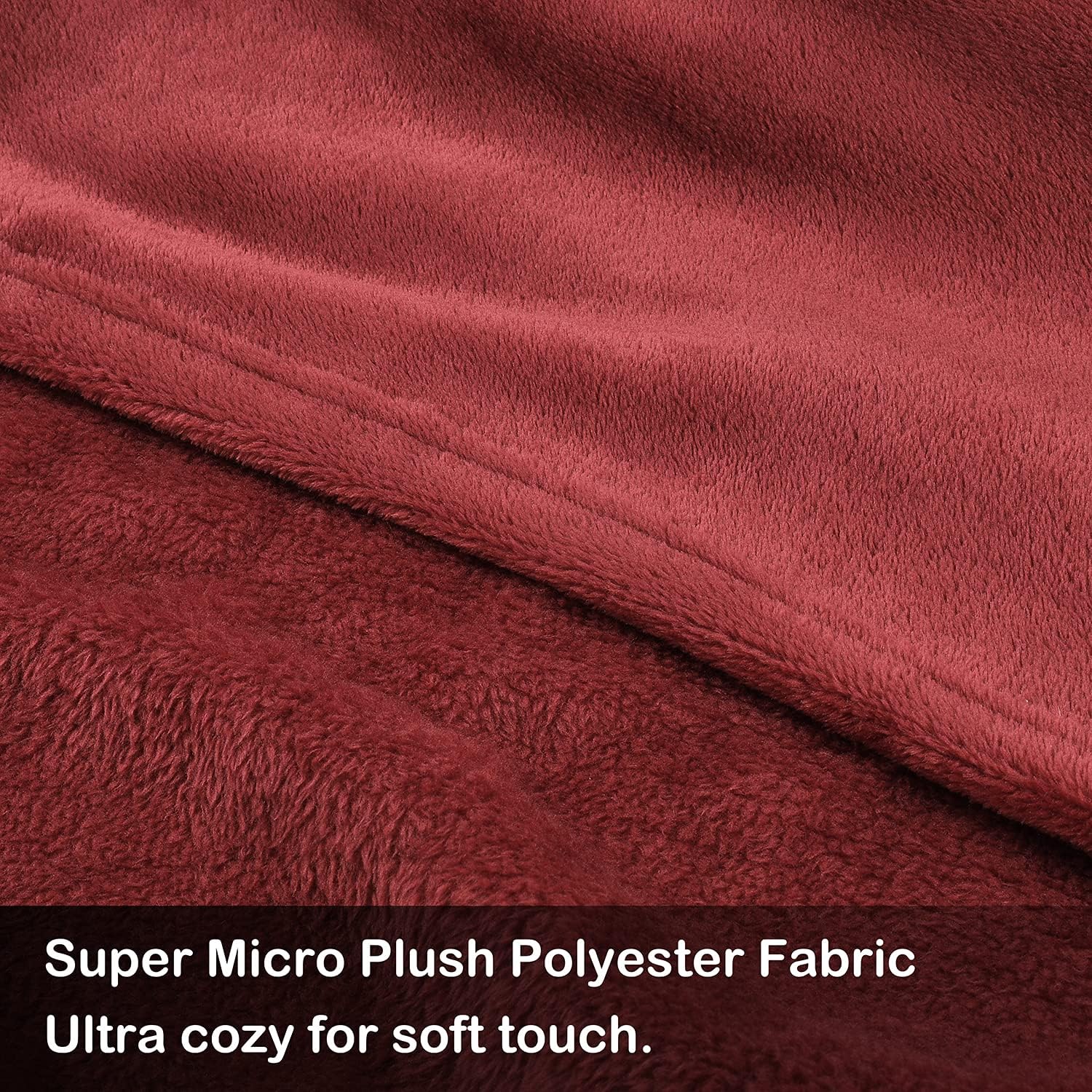 Solaris Wearable Blanket with Sleeves and Foot Pocket for Women Men, Super Snuggy Soft Cozy Fleece TV Body Throw Blanket for Lounge Office Home Sofa, Wine