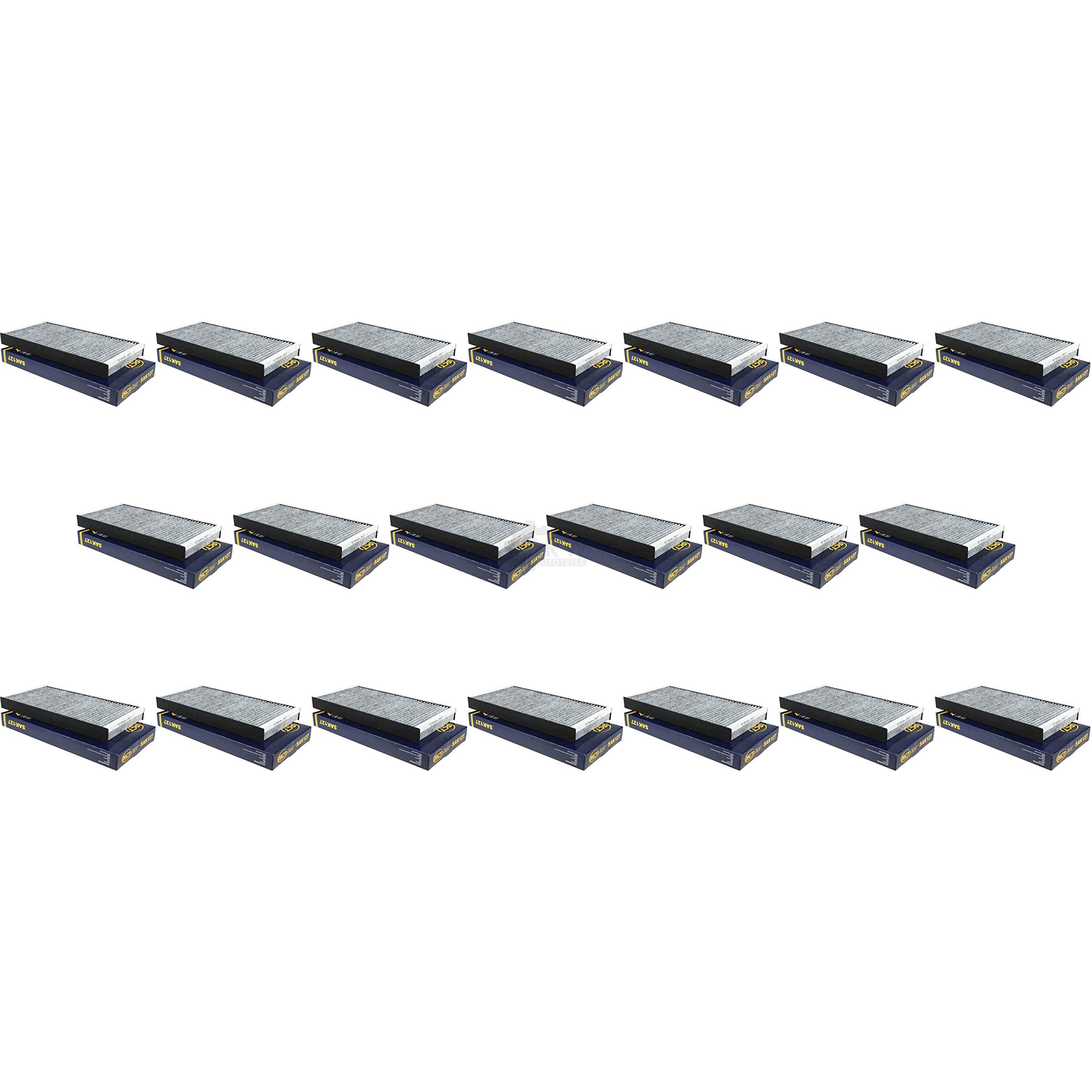 QR-Parts Set 85580712 SAK 127 20 filtros originales SCT para habitáculo, filtro de polen
