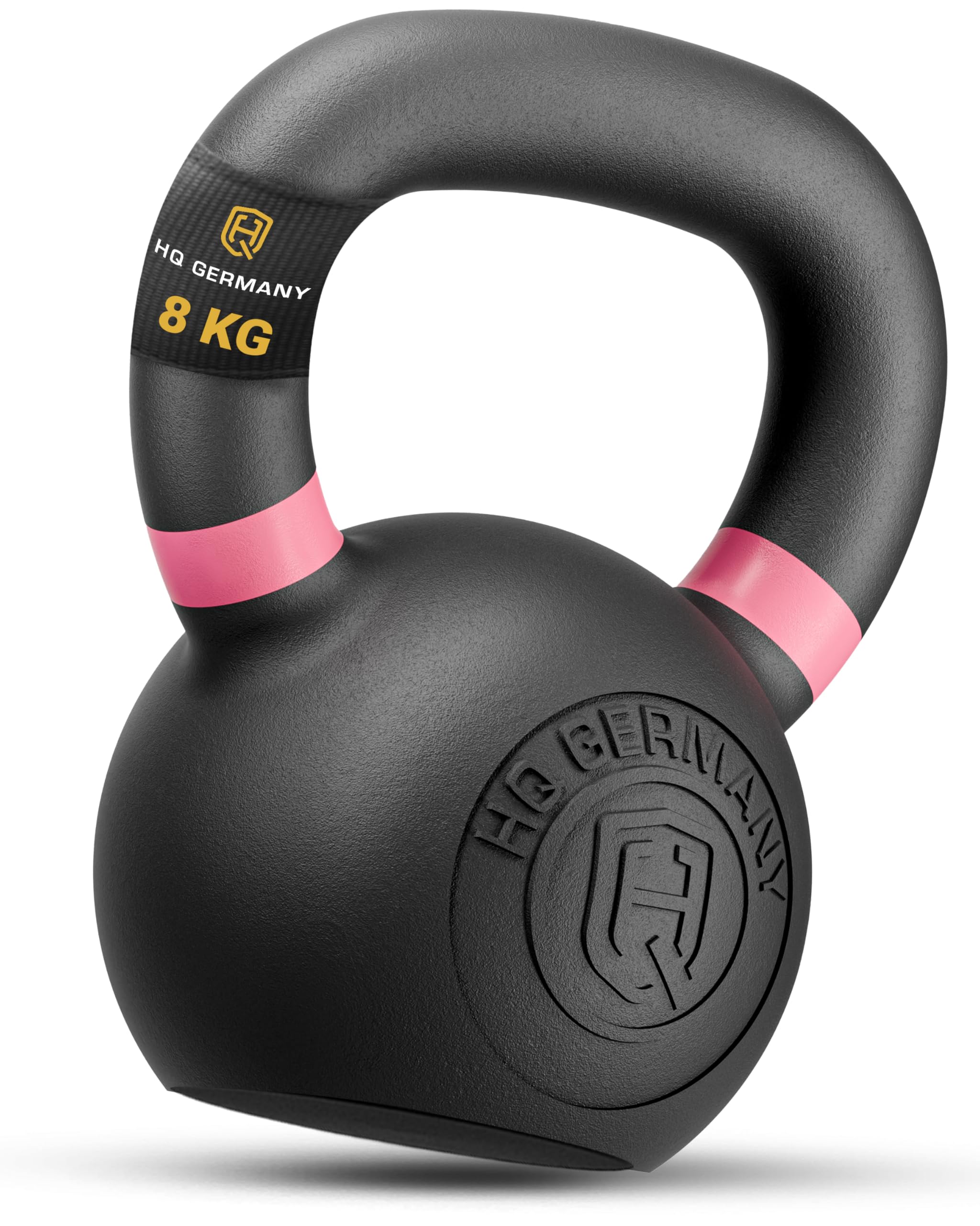 HQ Germany® Kettlebell Powdercoat [2-32kg/Sets] - Gusseisen Kettlebell Set mit ±2% Gewichtstoleranz - Kugelhantel Gewicht, Hantel Gewichte Set, Kettle Bell, Premium Kettlebells mit Pulverbeschichtung