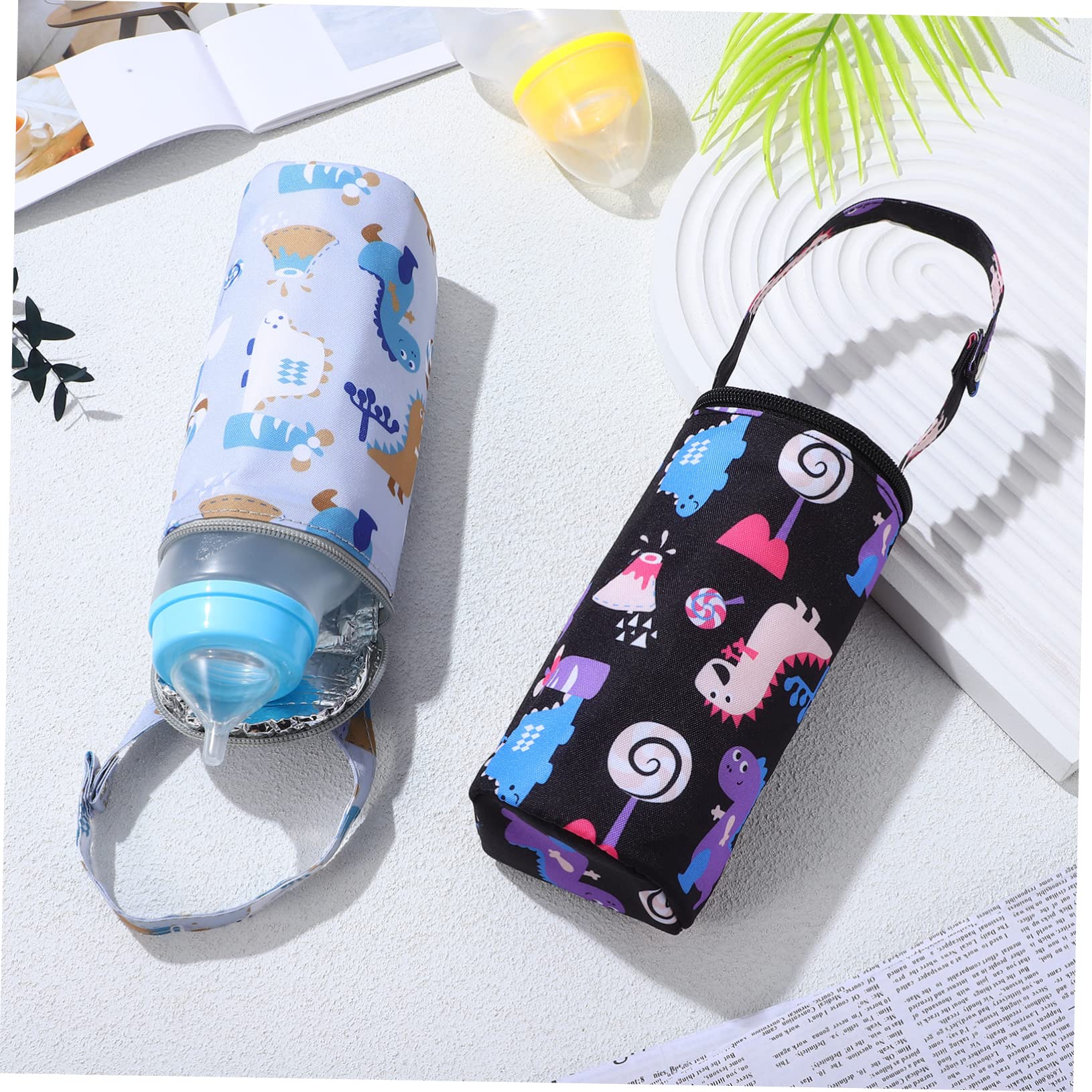 ibasenice 6pezzi Borsa Termica Per Biberon Per Sacchetti Isolanti Con Motivo Cartoon Per Bottiglie Di Latte Per Passeggiate Picnic e Viaggi Design Per Bottiglie Di Diverse