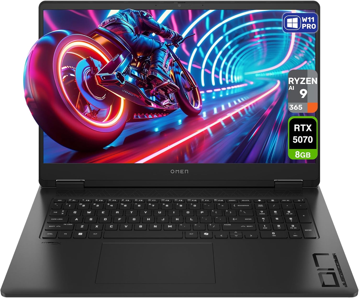 HP OMEN 17 Gaming Laptop, AMD Ryzen AI 9-365, 32 GB DDR5 RAM, 1 TB PCIe SSD, 17.3″ FHD (1920×1080) 144 Hz Display, Nvidia G-Force RTX 5070 Graphics, 1-Zone Backlit Keyboard, W11 Pro, Shadow Black