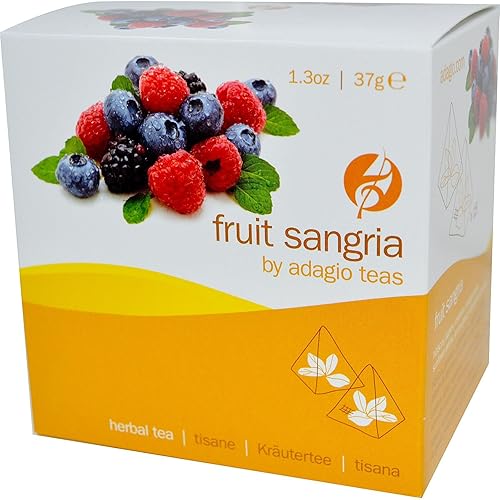 Adagio Teas Gourmet Tea Bags, Fruit Sangria, 15 Count