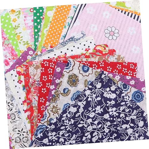 Miniatura 9 de BETOOKY Juego de 200 mascarillas de tela bordada, juego de bordado, tela de retazos de Navidad, tela de retazos, paquete de manualidades, sábana,