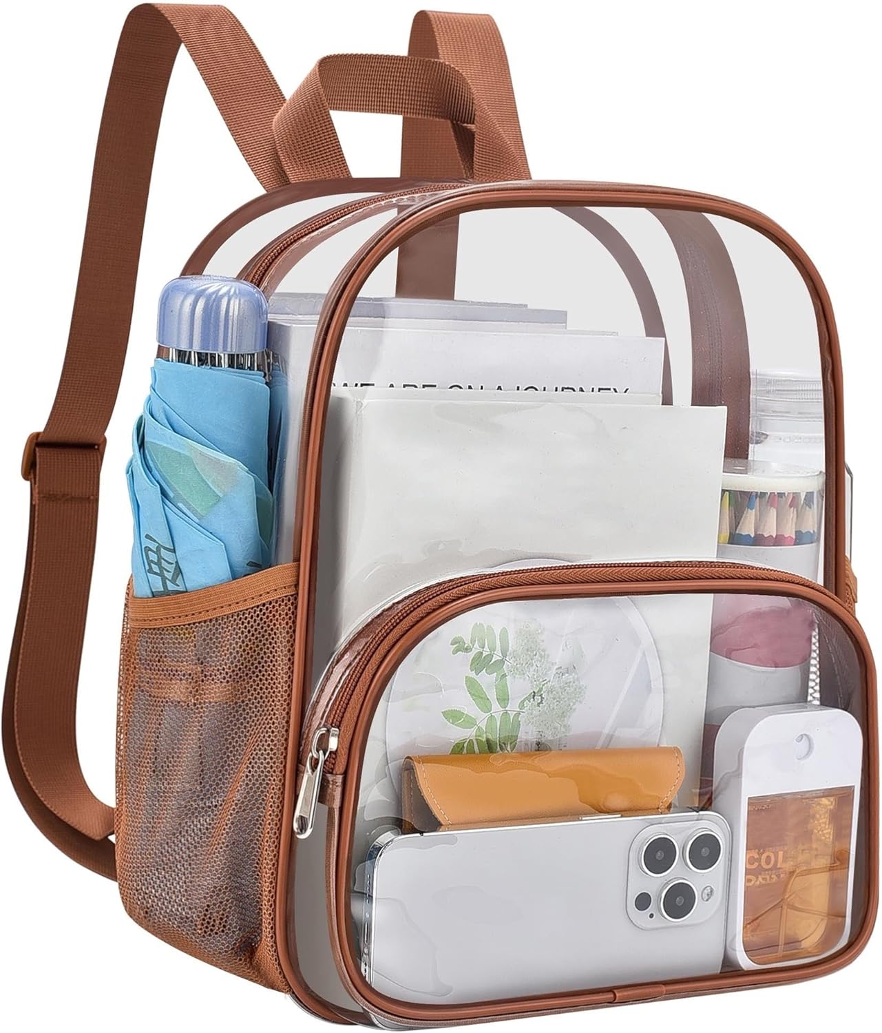 USPECLARE Clear Backpack for Stadium Events Small Clear Backpack 11.5x9.5x6 for Concert Sport Events Work Travel - Image 7