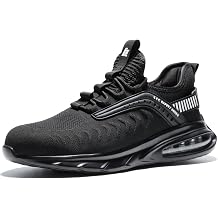 Furuian Steel Toe Shoes for Men Work Women Lightweight Air Cushion Sneakers Slip Resistant Safety Work Boots Indestructible Shoes