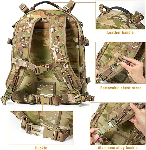 Miniatura 3 de MT Mochila táctica de asalto militar MOLLE 2, Rifleman 3 días, mochila mediana Multicam Camo