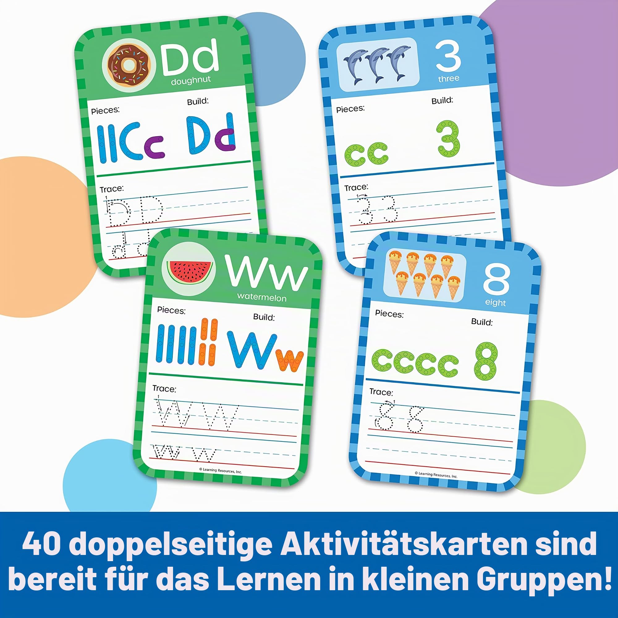 Learning Resources Skill Builders Spielend Lernen – Buchstaben- u. Zahlenfabrik, Klassenzimmer- Zählen, Alphabet, Zahlenkenntnisse, Unterrichtsmaterial für Schulen, Buchstaben und Zahlen, 5+