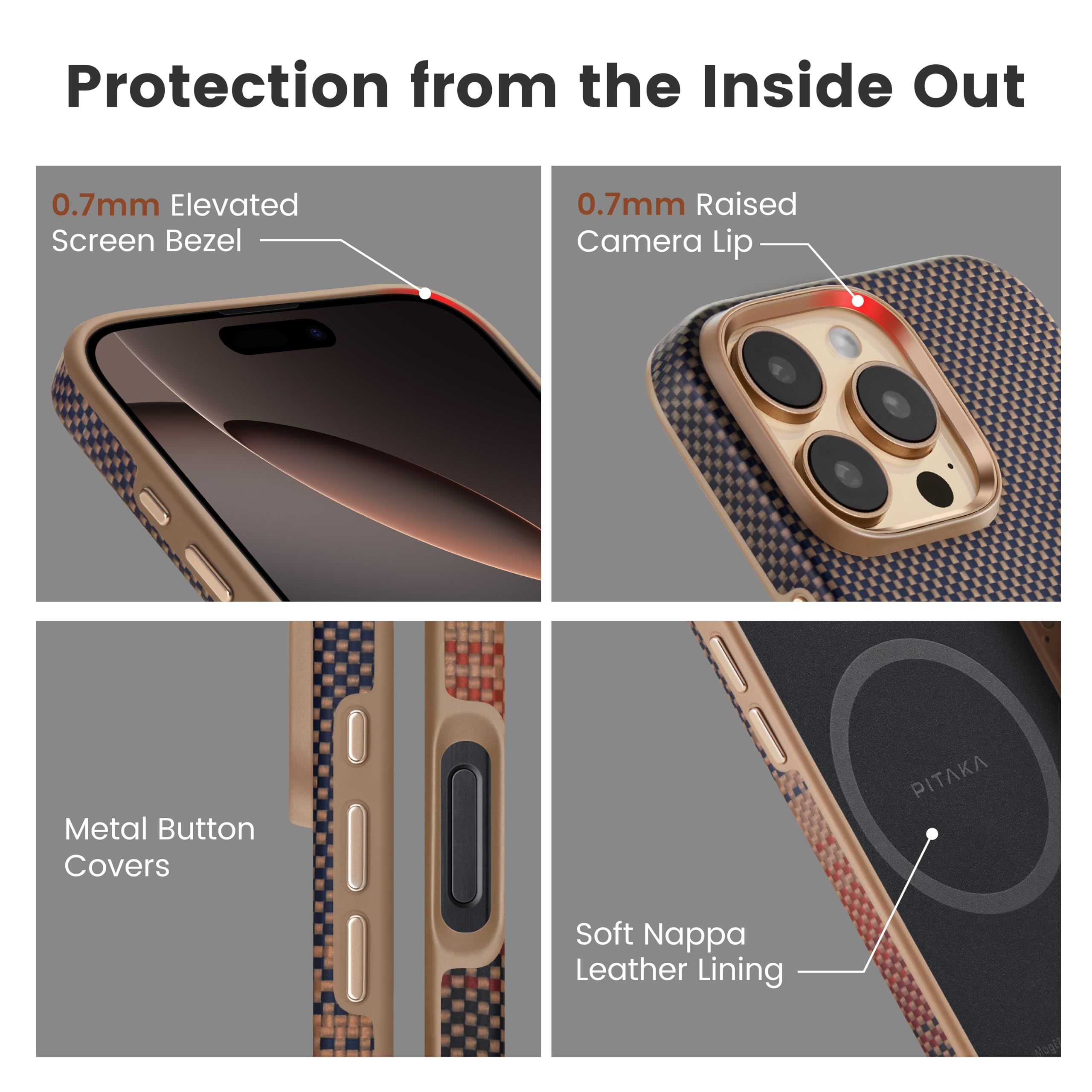 Amazon.com: pitaka for iPhone 16 Pro Case Compatible with
