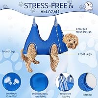 Vista 17 de Pet Dog Grooming Hammock Harness for Medium Dogs Nail Trimming, Dog Sling for Cutting Nails, Dog Hanging Holder Hanger for Clipping Nails with Nail