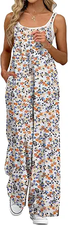 Women's Summer Wide Leg Overalls Casual Rompers Boho Outfits