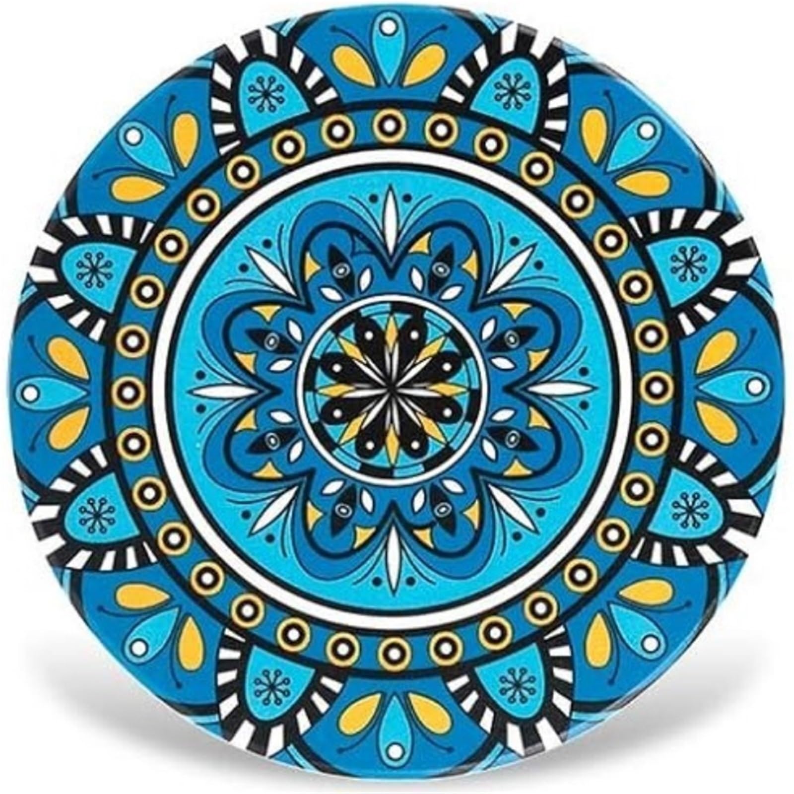 Coasters For Drinks For Mandala Ceramic With Cork Base For Housewarming Birthday for kitchen(Color4,9x9cm)