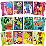Sinceroduct Make Your Own Stickers for Kids, Fun Bug Sticker Kit with 60 Insect, Animal Face Sticker Sheets, Perfect for Rewards, Party Favors, Holiday Gifts, and Christmas Day, Valentine\'s Day
