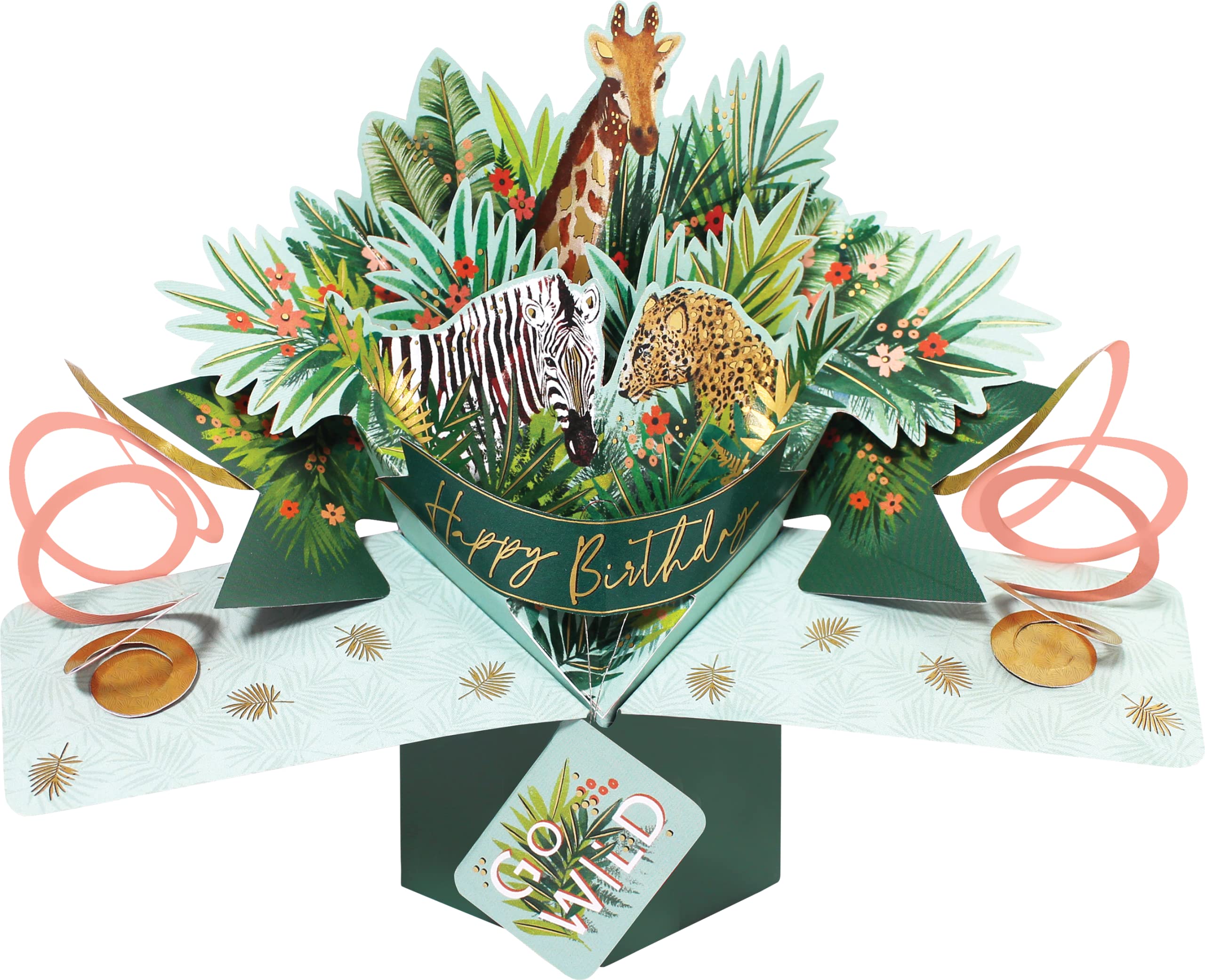 Happy Birthday Jungle Pop-Up Greeting Card Second Nature 3D Pop Up Cards