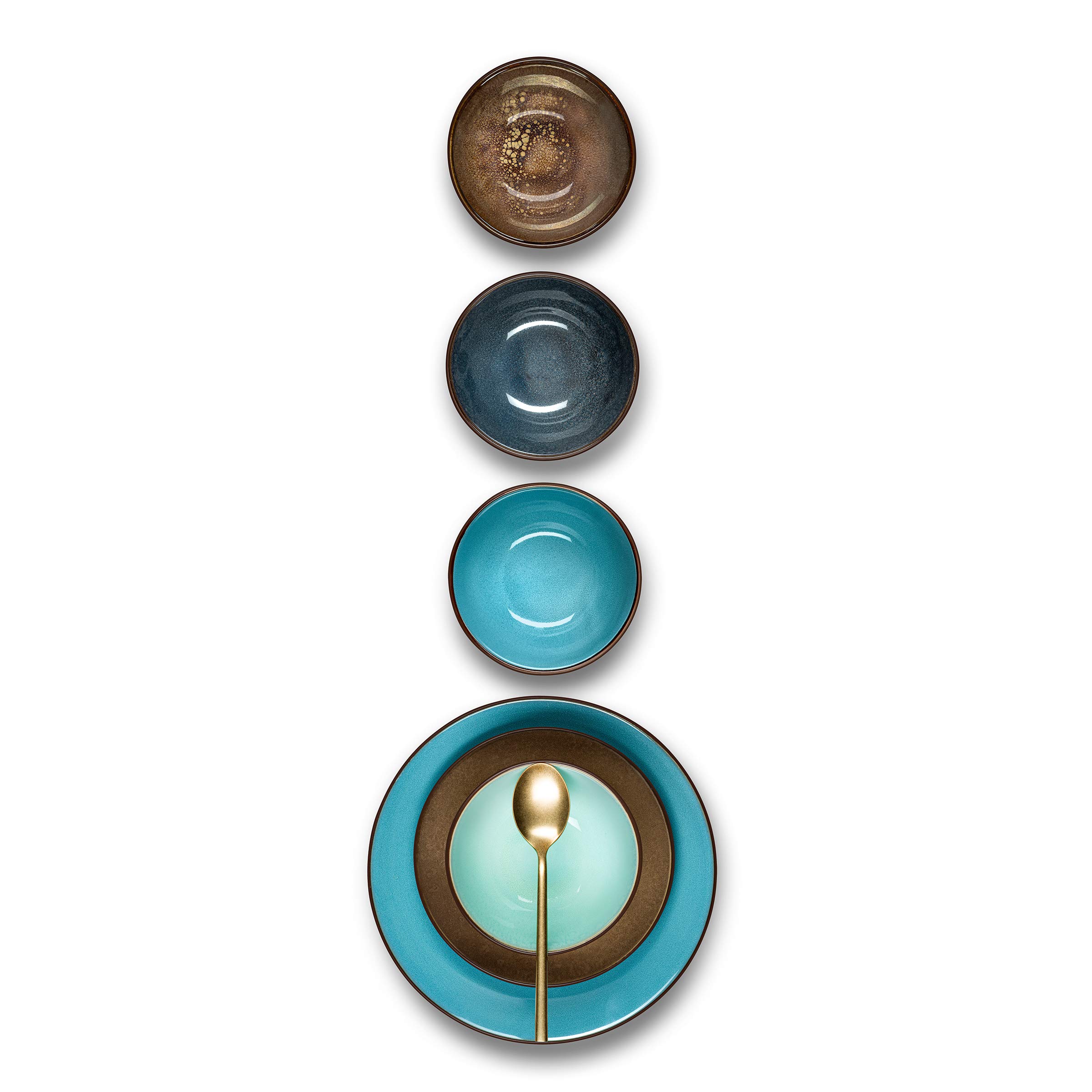 Feeling Turquoise - Coffret 6 assiettes salade et pâtes
