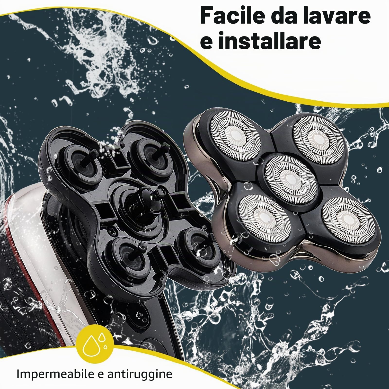 Testine di ricambio per rasoi Rx7 compatibili con rasoi Remington Bald e X R1600/Rx7/Boss X R7120/X R7100 (confezione da 2)