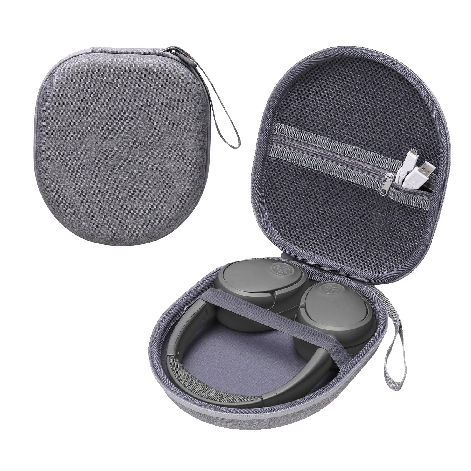 Headphone Headset Case Compatible with JLab JBuds Lux ANC/JBL Tune 520BT 720BT/BERIBES/KVIDIO/Soundcore by Anker/Sony Wireless On-Ear Headphones, Gray