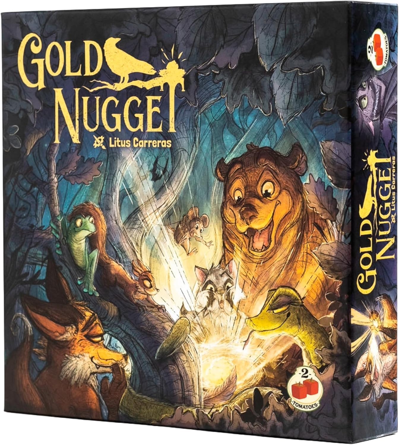 2Tomatoes Games | Gold Nugget | Strategy & Deception Board Game | Encourages Critical Thinking and Social Interaction | Family Gatherings and Game Nights | Spanish | Fantasy Animals