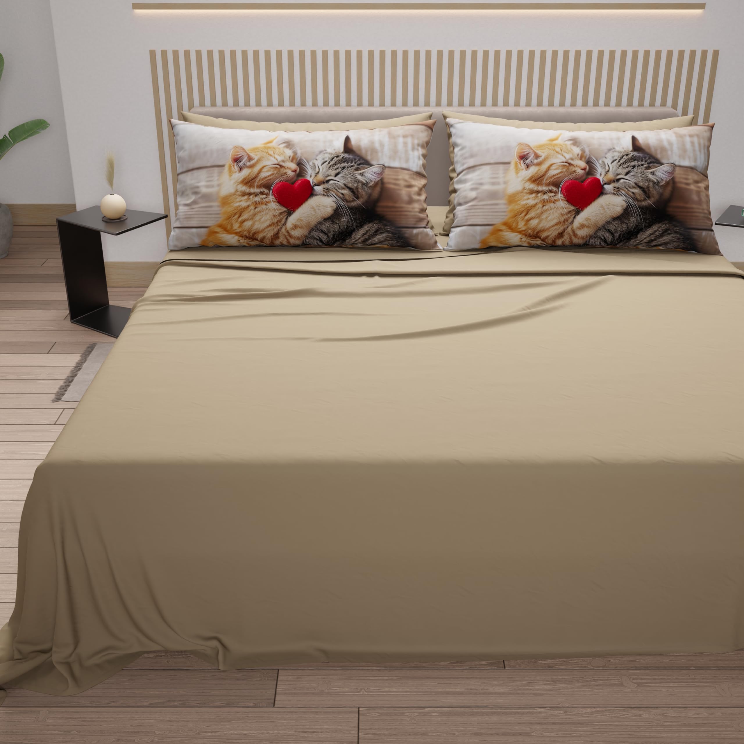 Lenzuola PETTI Con Gatti - Cotone E Microfibra, Made In Italy - Foto 5
