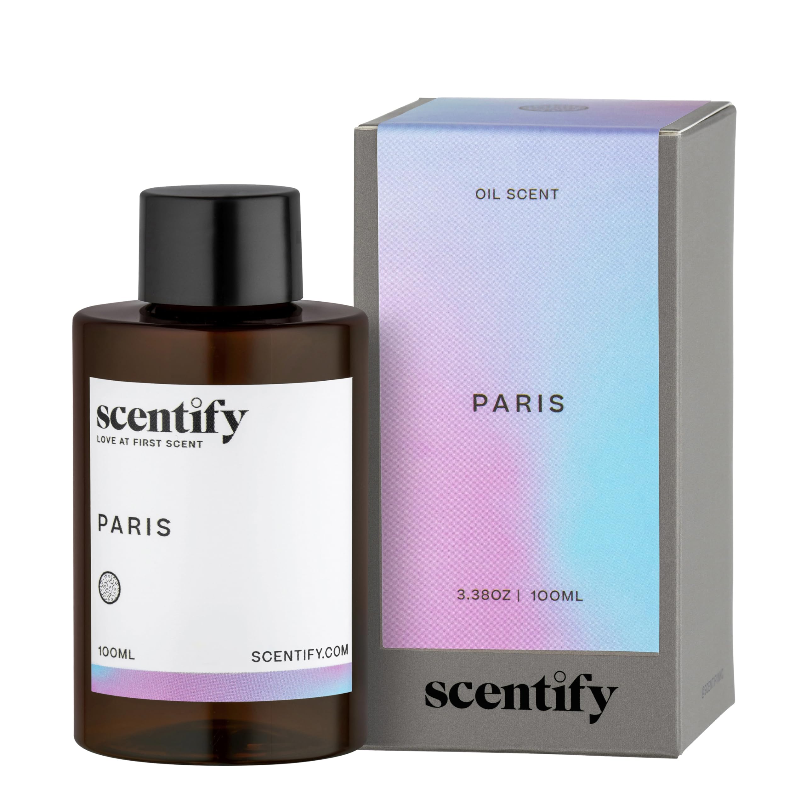 Scentify Paris Aroma Oil Refill Scent for Oil Diffusers - Berry, Floral, Amber, Powdery Scents - Luxurious Relaxing Aromatherapy Diffuser Fragrance 100ml, 3.38 oz