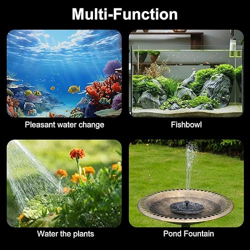 Miniatura 8 de 2PCS 95GPH 5W 350LH Mini Submersible Pump, Small Fountain Pump for Pond, Aquariums, Fish Tank, Tabletop Fountain, Pet Fountain, Indoor or Outdoor