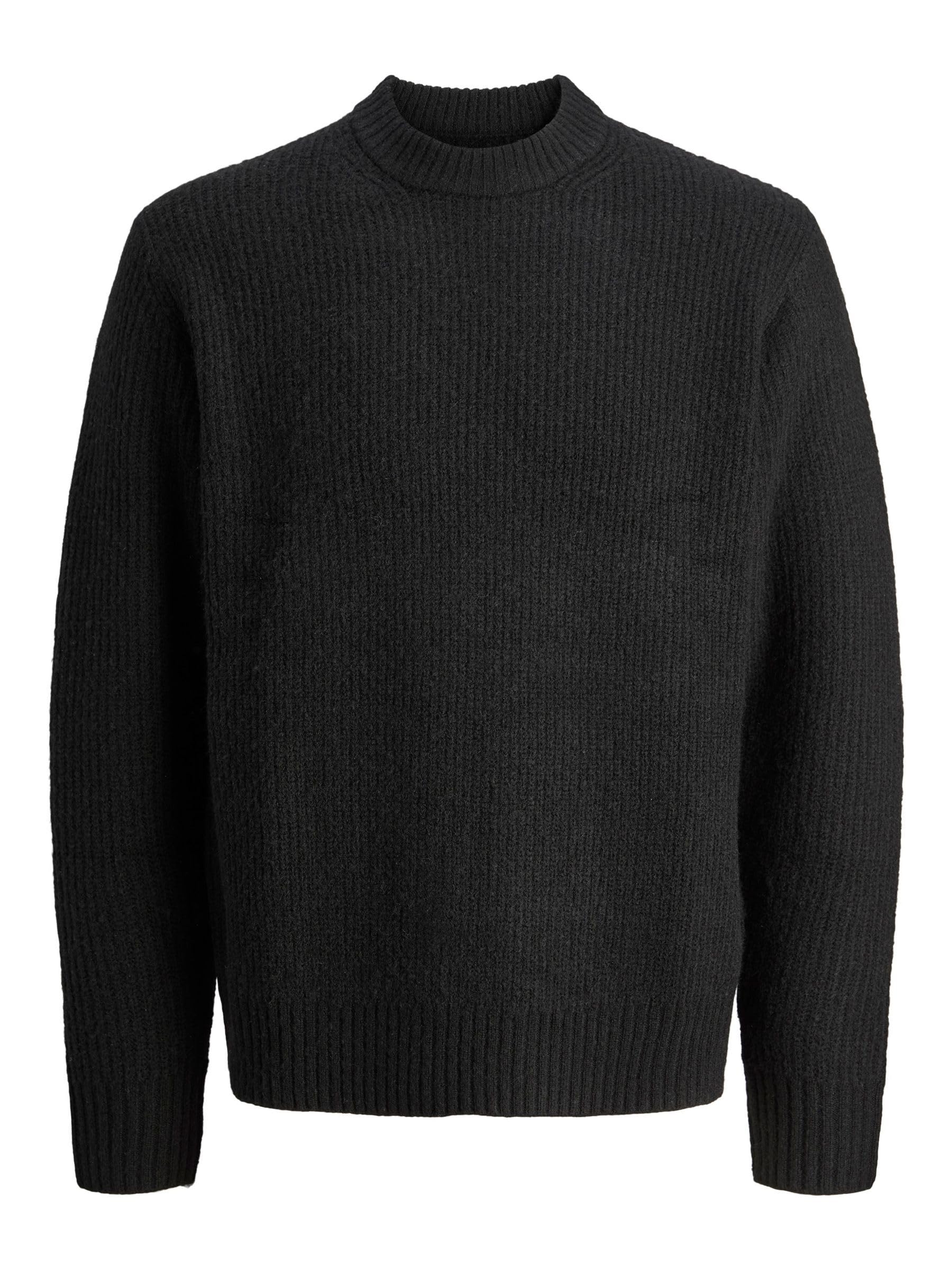 JACK & JONES Joryork Ollie Knit Crew Neck, Black, M
