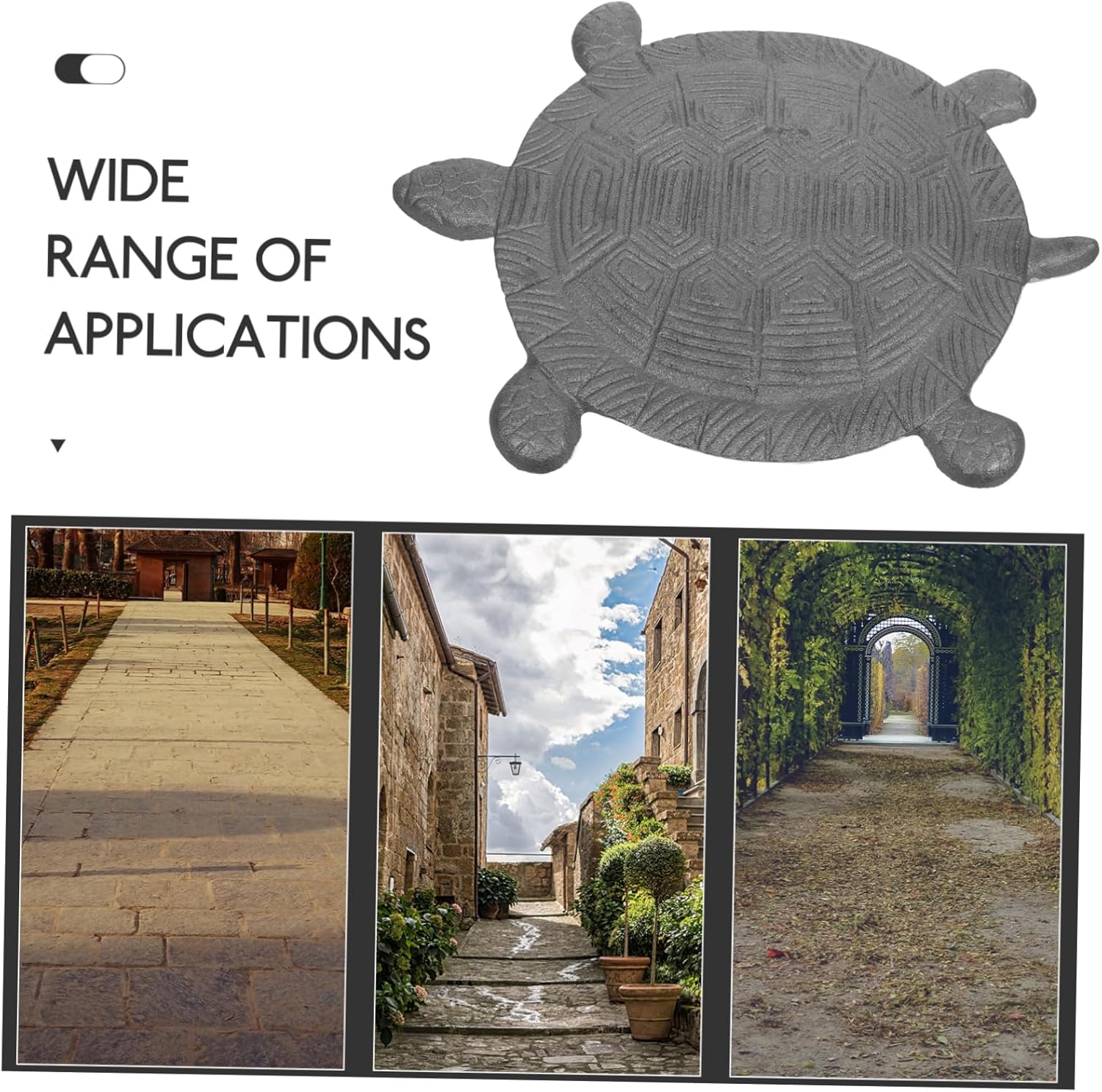 Hemoton Turtle Garden Stepping Stone Decorative Cast Iron Turtle Figurine for Outdoor Walkways Patios and Gardens Weather Resistant Easy Installation Unique Design