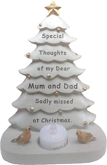 david fishchoff Christmas Tree Grave Memorial Ornament For Mum & Dad T Light