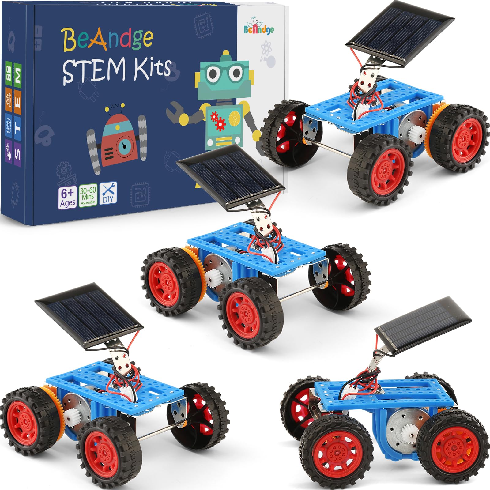 bulk stem solar robot kits stem building toys for 6 7 8 10 12 13 year old boys girls crafts robotics science kits for kids 8-12 8-10 6-8 classroom school gifts engineering coding motor car projects