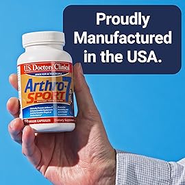 U.S. Doctors Clinical Arthro-7 Sport - Clinically Proven AR7 Blend + 100mg Hyaluronic Acid & Vitamin C for Flexibility, Mobility, & Strong Cartilage - 60 Capsules - 15/30-Day Supply