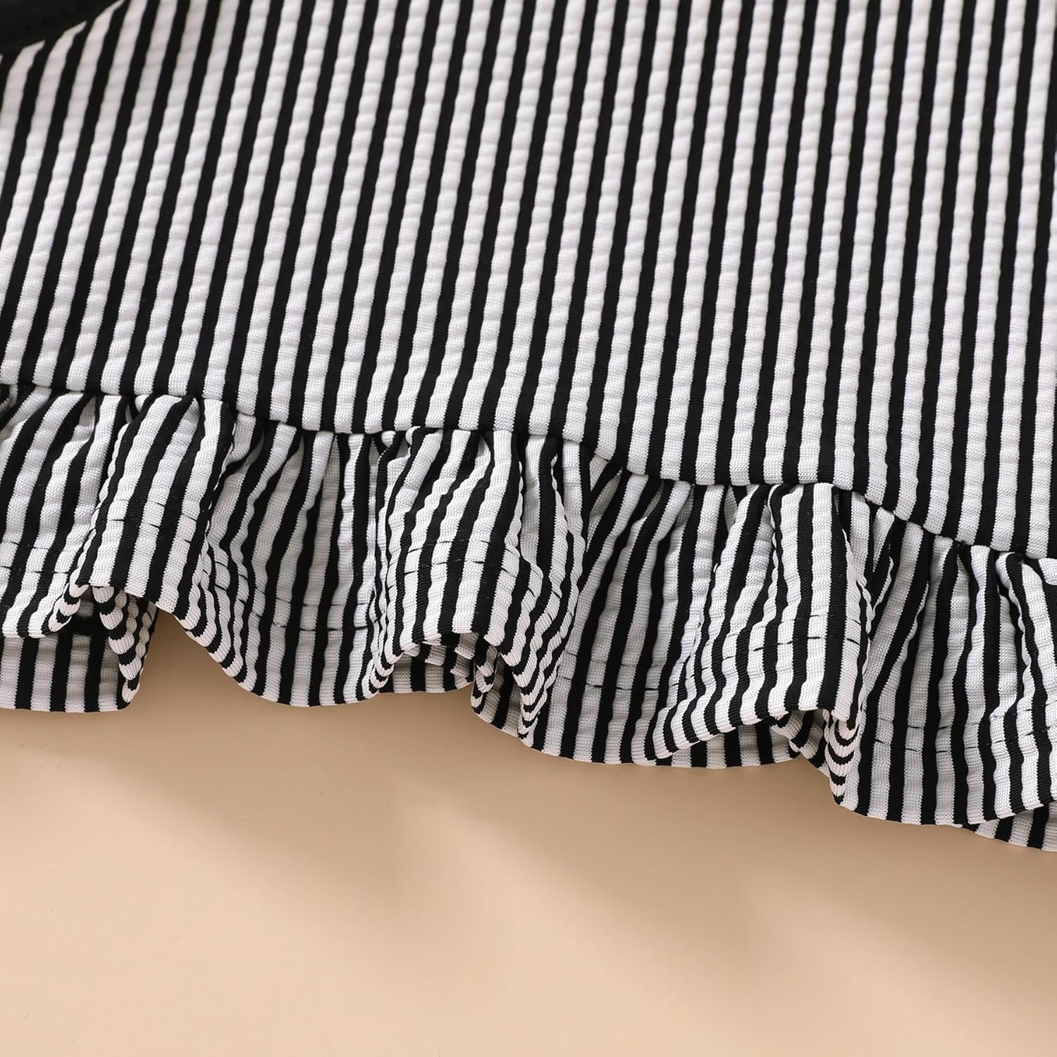 HAPPYMA Baby Swimsuit Toddler Girl Bathing Suit Summer Solid Color Bikini Set Beach Two Piece Swim Wear - Image 6