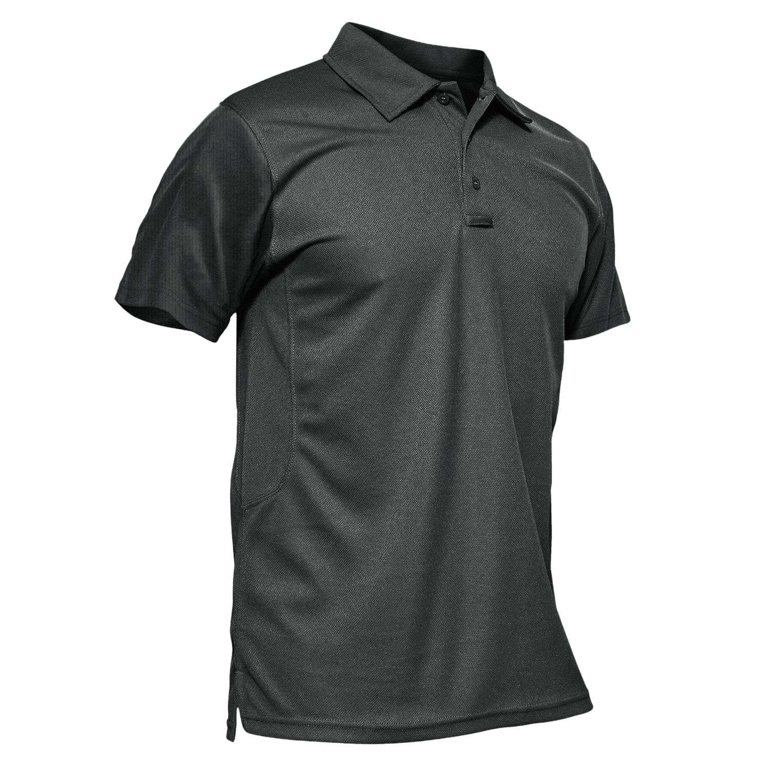 KEFITEVD Polo Shirts Herren Kurzarm Golf Tshirts Schnelltrocknend Army Tshirt Sport Outdoor Poloshirt mit Brillenhalter Knopfleiste Leicht T-Shirt Sommer
