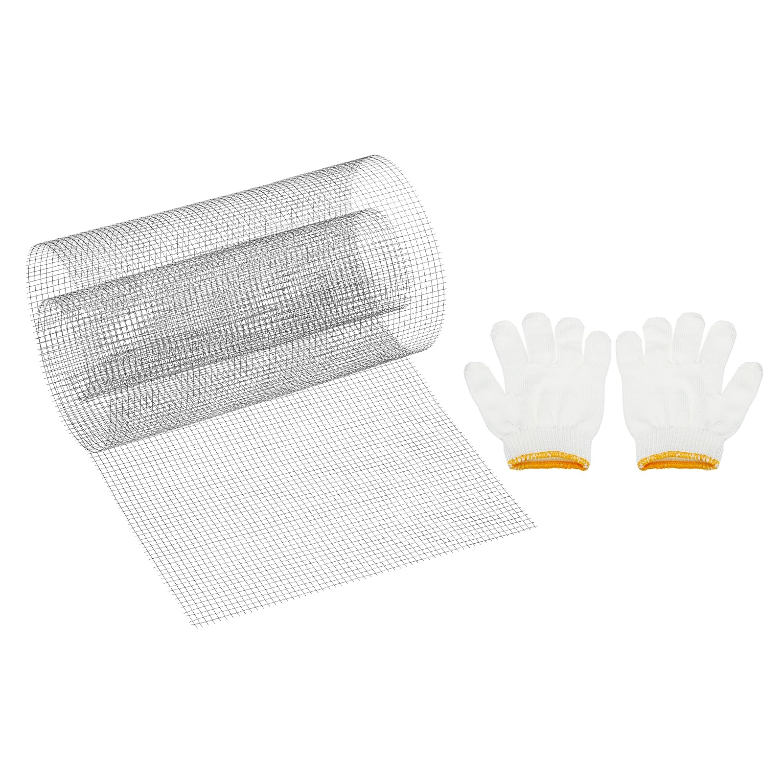 PATIKIL 6 Mallas Malla de Alambre Tejida 40"L x 16"W Acero Inoxidable 304 | para Filtro de Ventilación de Aire, con Guantes, para Cubierta de Seguridad de Ventana