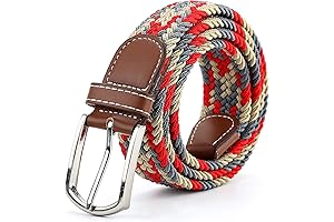 Braided Canvas Woven Elastic Stretch Paracord Belt