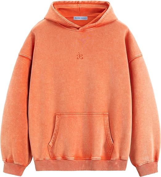 Aelfric Eden Washed Plain Hoodies For Men Women Vintage Acid Wash Oversized Sweatshirts Casual Streetwear Pullover Hoodie