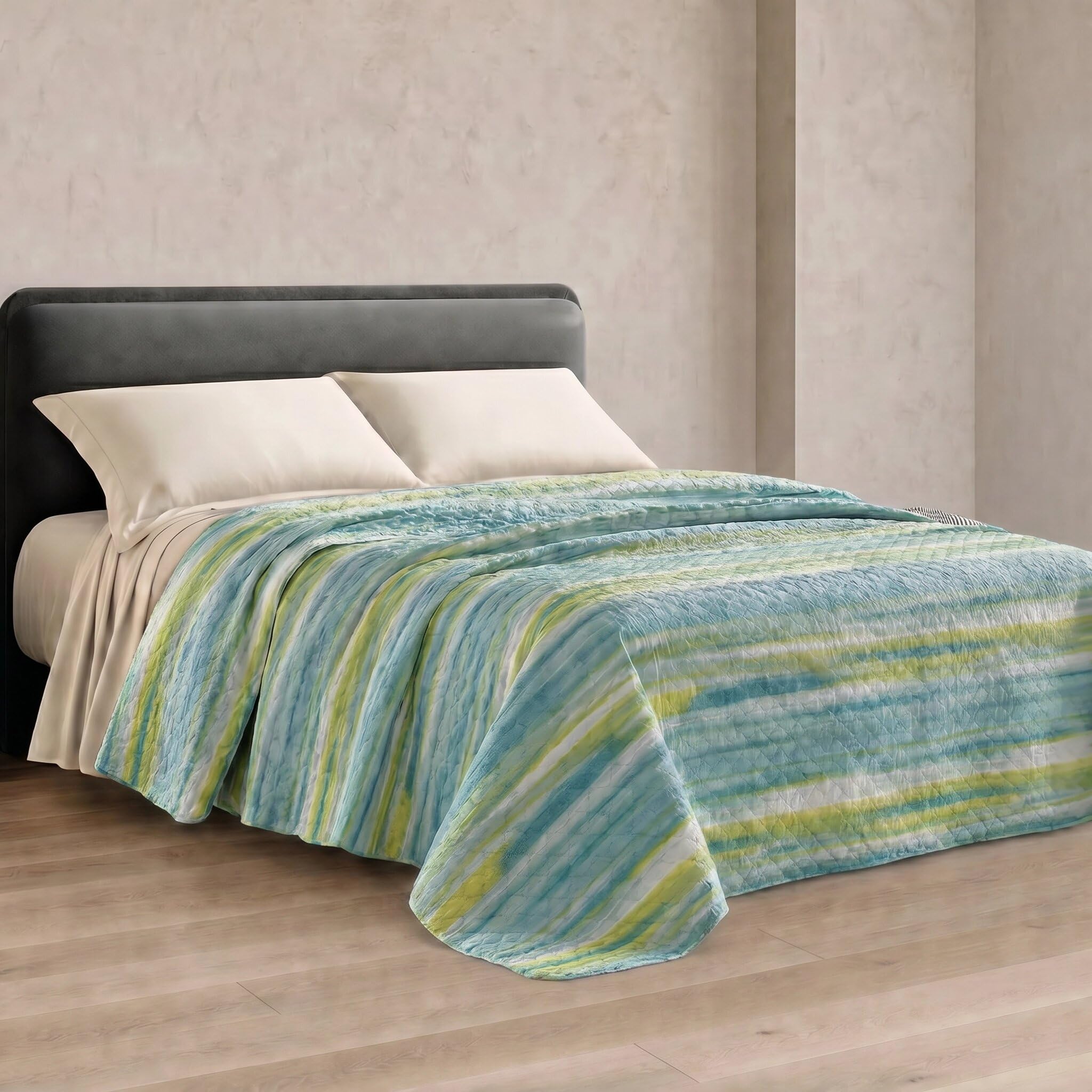 Riad Arredo Trapuntino Piazza e Mezzo Primaverile Estivo Morbida Microfibra 210x250 cm - Copriletto Trapuntato Leggero Delicato Traspirante Anallergico - Line Akua