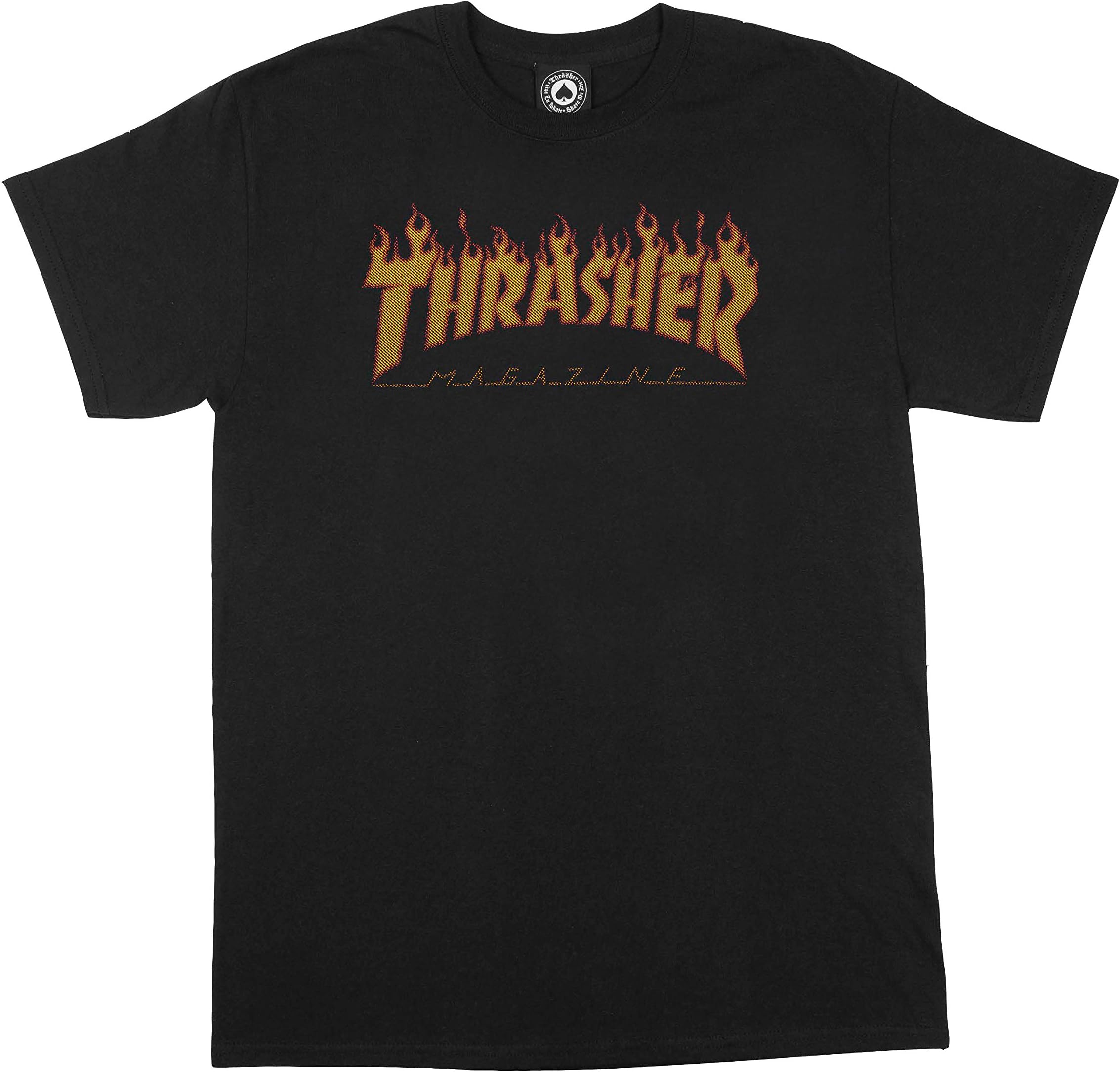 Flame Halftone T-Shirt Black, Medium