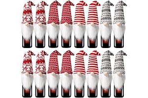 Christmas Gnome Bottle Covers Decorative Handmade Gnomes Bottle Toppers