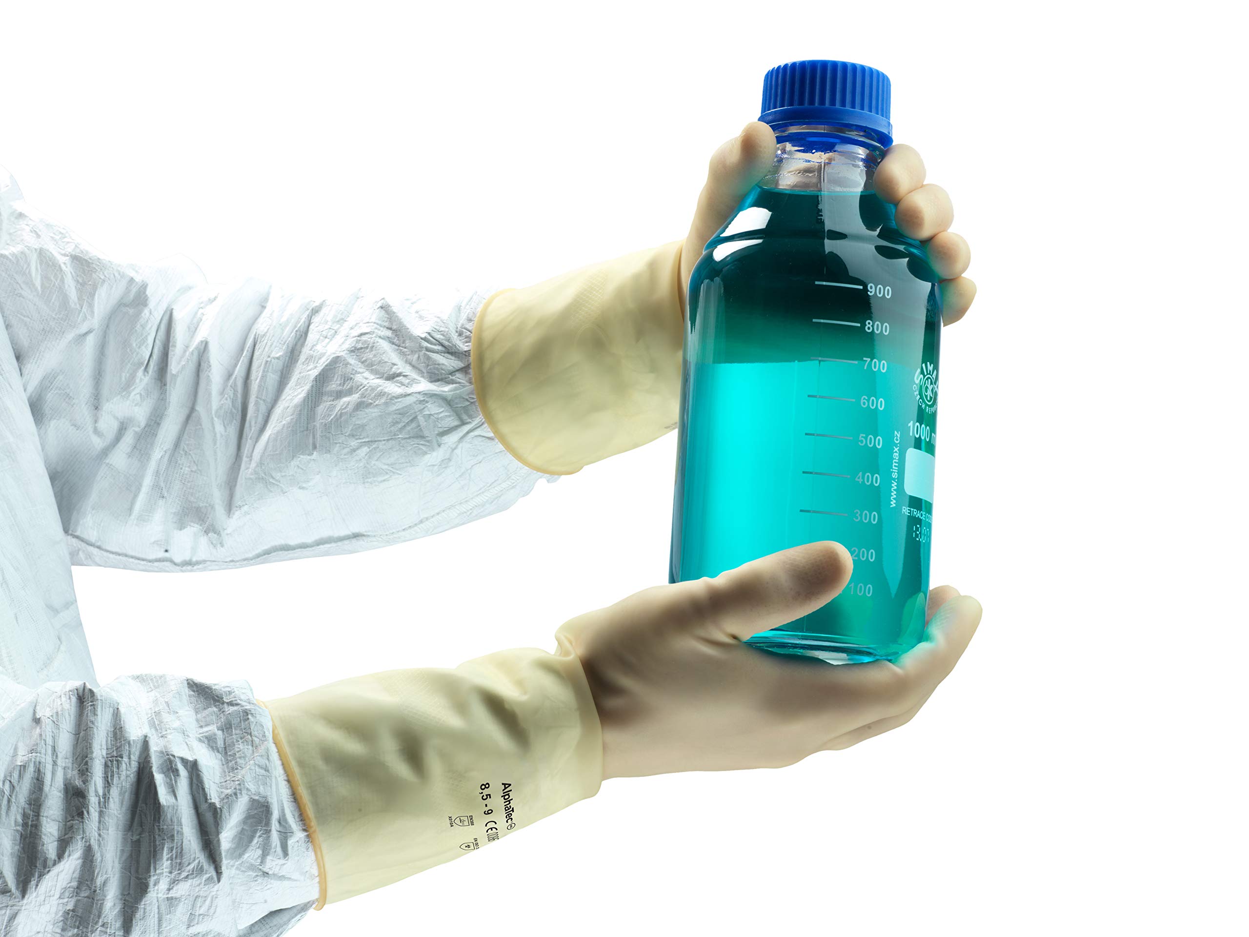 Ansell AlphaTec 87-137 Guantes de Trabajo Multiusos, Resistencia Química, Formulación Robusta, Excelente Flexibilidad y Confort, Talla XS/S (1 Par)